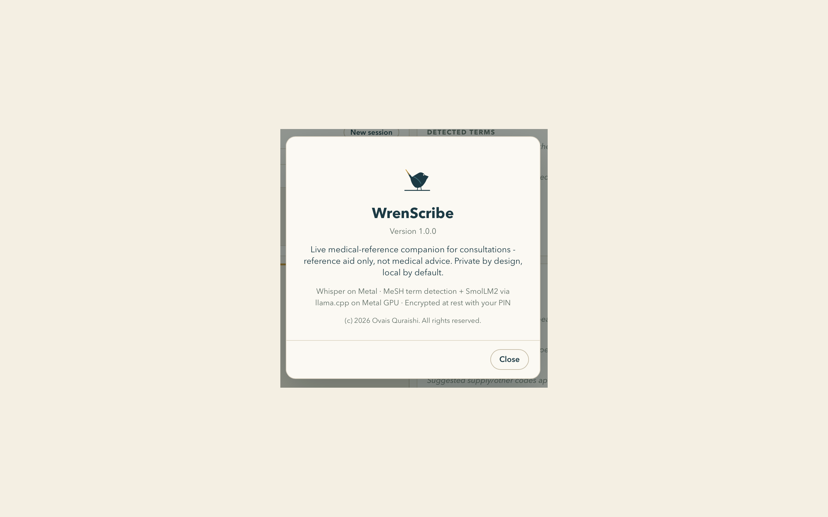 Click to zoom WrenScribe on macOS, screen four